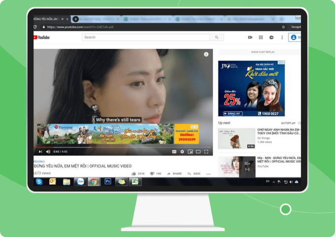Quảng cáo GDN hiển thị trên Youtube