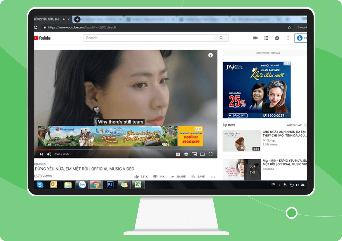Quảng cáo GDN hiển thị trên Youtube